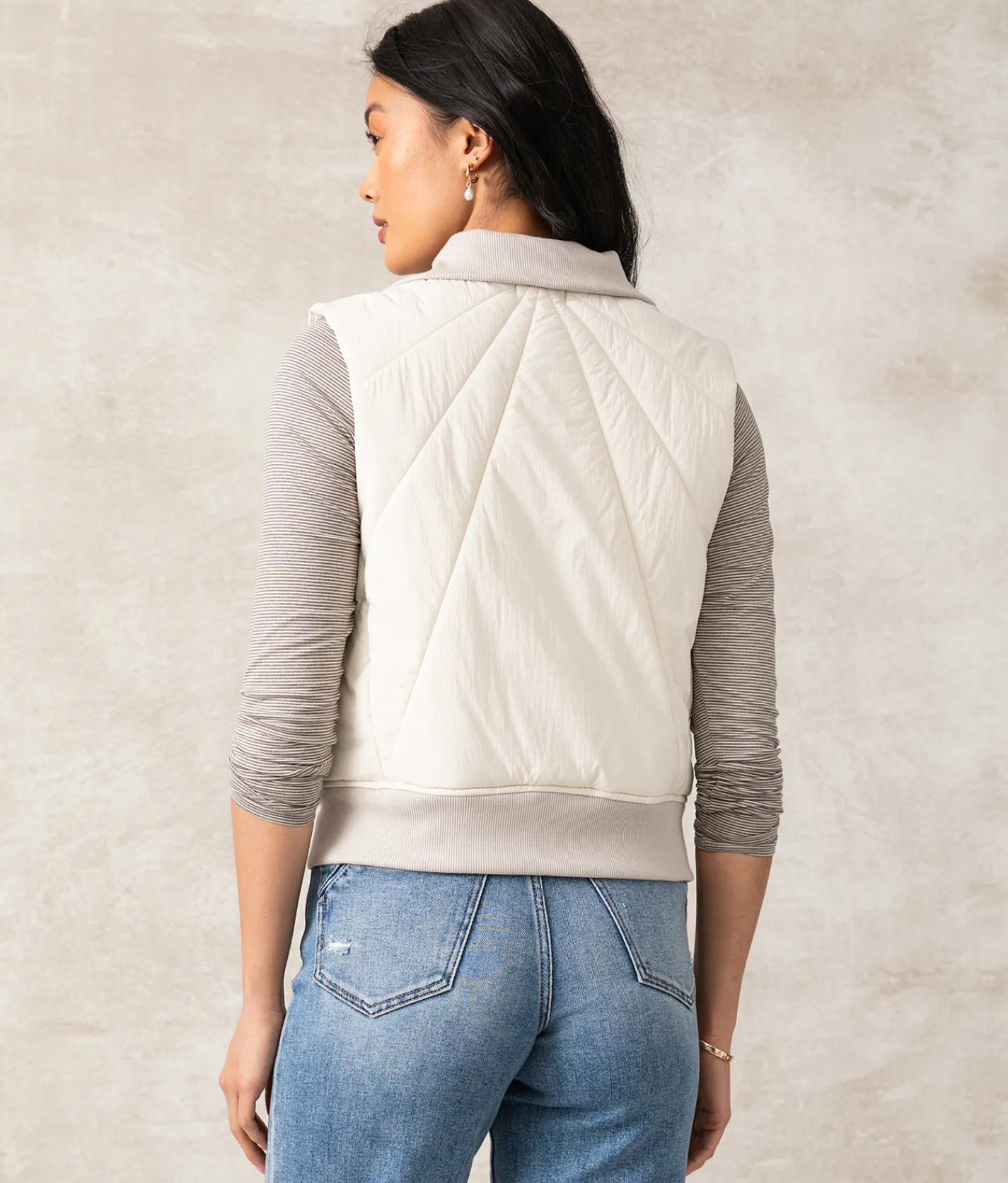 Tops|Coats & Jackets | Buckle Black Devon Puffer Vest Stone
