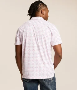 Ariat Diamond Banner TEK Fitted Polo White Discount