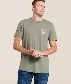 Tops | Ariat Diamond Card Desert T-Shirt Castor Grey