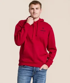 Tops | Ariat Diamond Flag Hooded Sweatshirt Red