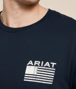 Graphic T-Shirts | Ariat Diamond Flag Tonal T-Shirt New Navy