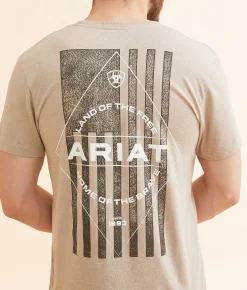Graphic T-Shirts | Ariat Diamond Flag T-Shirt Brindle Heather