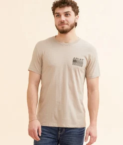 Graphic T-Shirts | Ariat Diamond Flag T-Shirt Brindle Heather