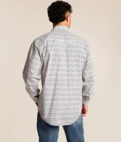 Panhandle Slim Diamond Print Stretch Shirt White Hot
