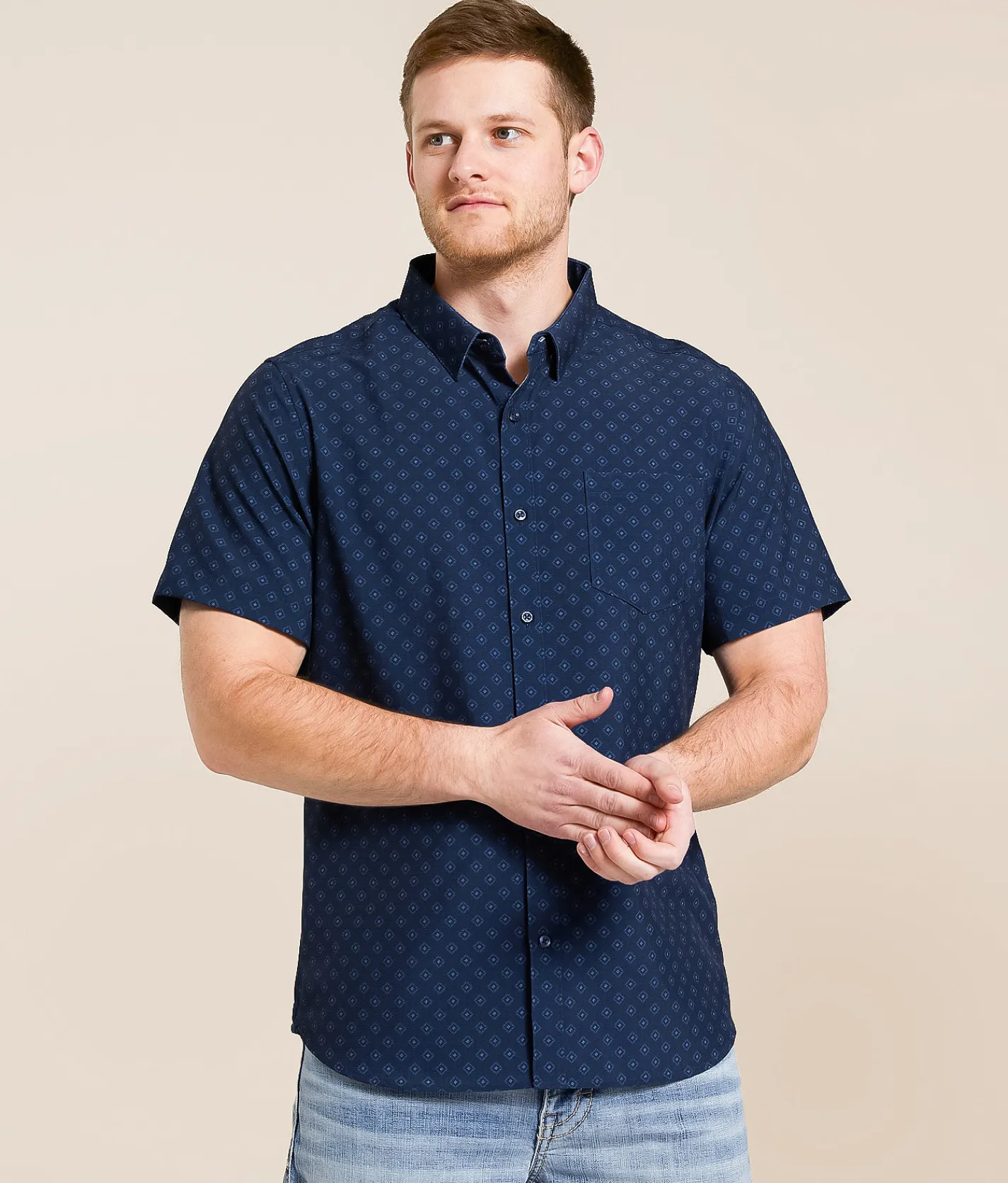 7Diamonds Diamond Seersucker Stretch Shirt Fog Online