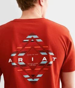 Graphic T-Shirts | Ariat Diamond Serape T-Shirt Red Ochre