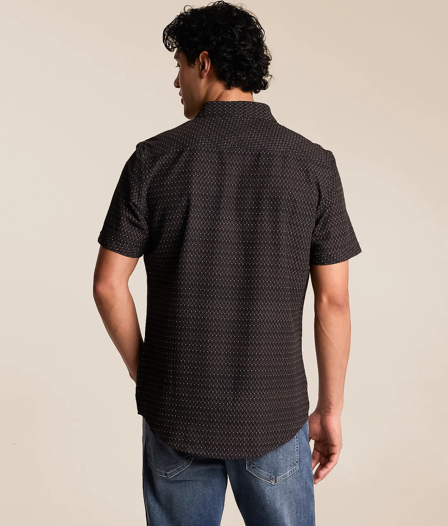 J.B. Holt Diamond Standard Performance Stretch Shirt Black Brown Hot