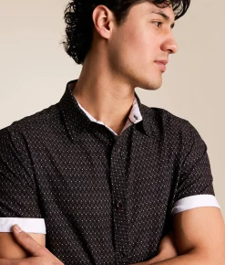 J.B. Holt Diamond Standard Performance Stretch Shirt Black Brown Hot