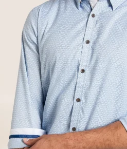 J.B. Holt Diamond Standard Stretch Shirt Light Blue Hot
