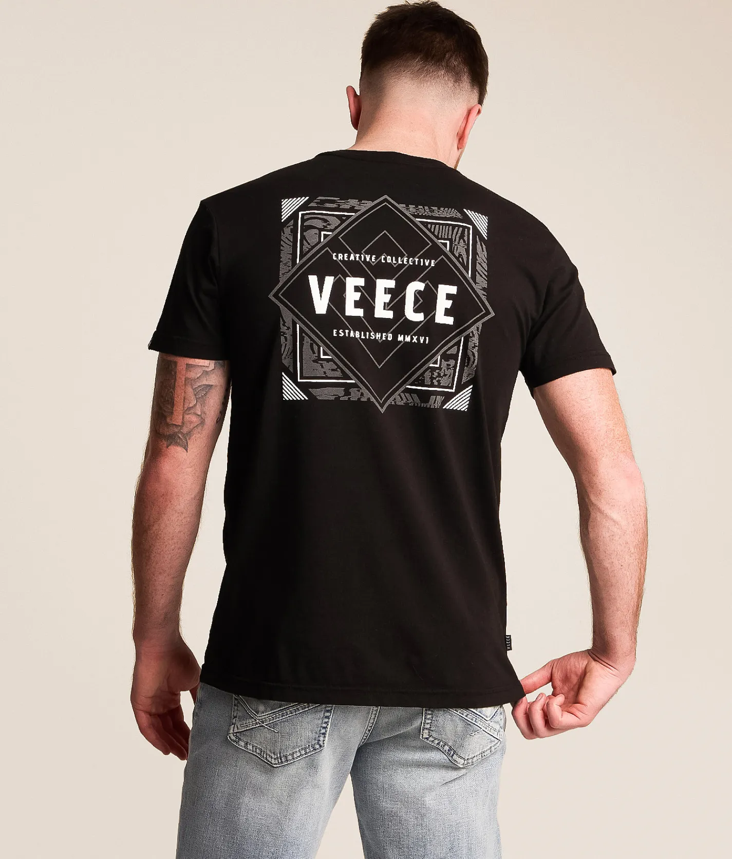 Tops|Graphic T-Shirts | Veece Diamond Tile T-Shirt Black