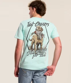 Graphic T-Shirts | Tail Chasers Club Diamond T-Shirt Waterspout Pigment Dye