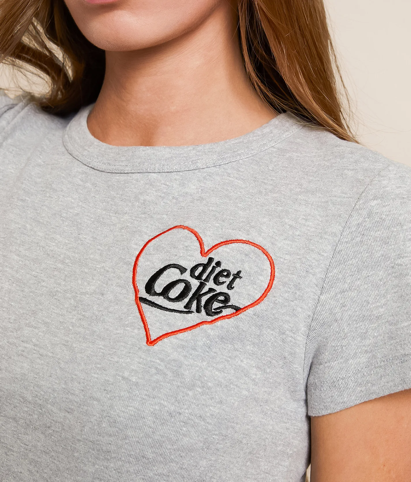 Junkfood Diet Coke Cropped Baby T-Shirt Heather Grey Best