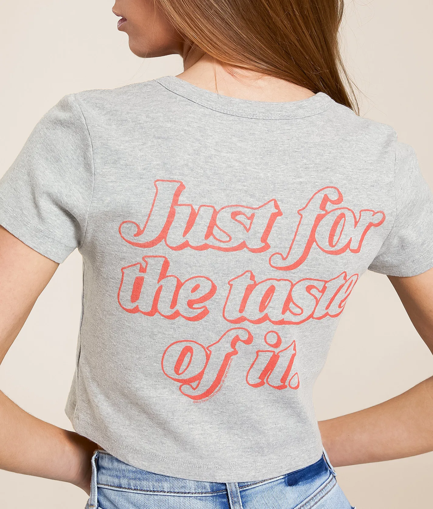 Junkfood Diet Coke Cropped Baby T-Shirt Heather Grey Best