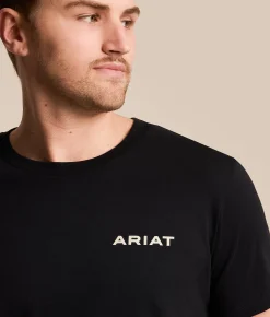 Ariat Digibias Flag T-Shirt Black New