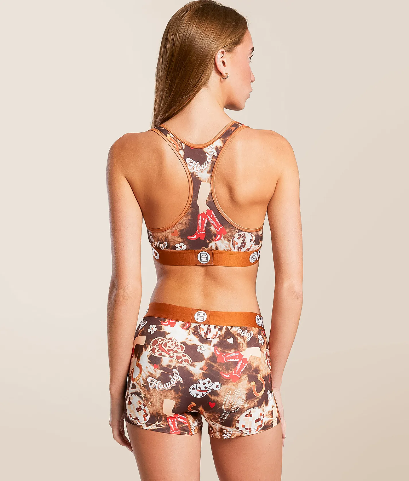 PSD Disco Cowgirl Stretch Sports Bra Multi Outlet