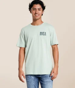 Tops|Graphic T-Shirts | RVCA Disrupt T-Shirt Blue Haze