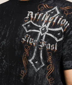 Tops|Graphic T-Shirts | Affliction Dissolve T-Shirt Black