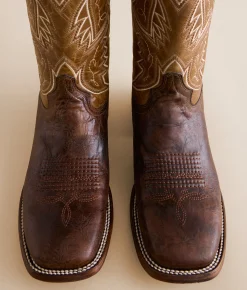 Circle G by Corral Distressed Leather Cowboy Boot Honey Tan Online