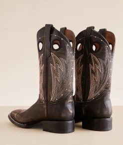Circle G by Corral Distressed Leather Cowboy Boot Black Discount
