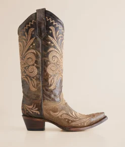 Circle G by Corral Distressed Leather Western Boot LD Distressed Green Online
