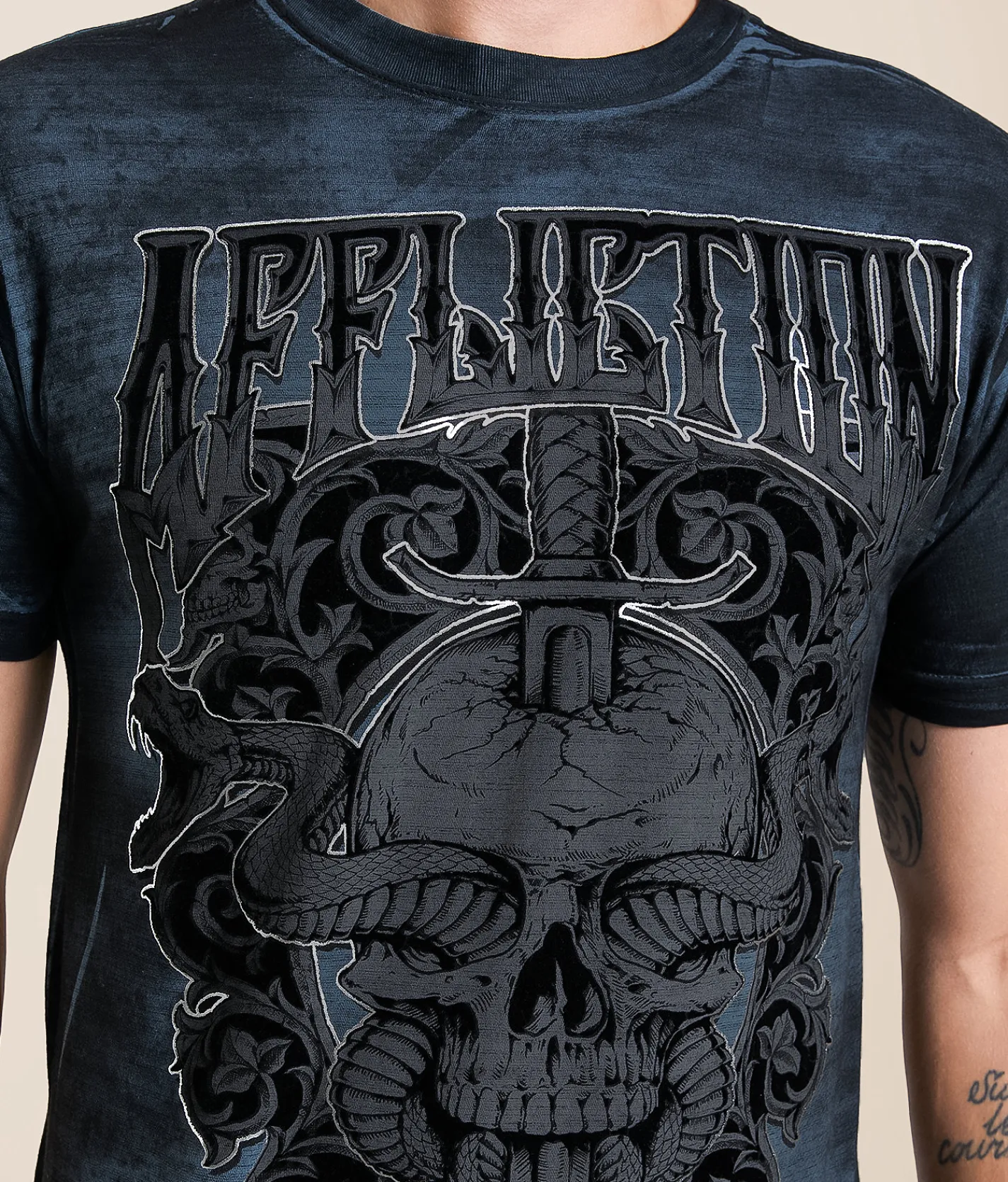 Tops|Graphic T-Shirts | Affliction Distressed Mind T-Shirt Tapestry