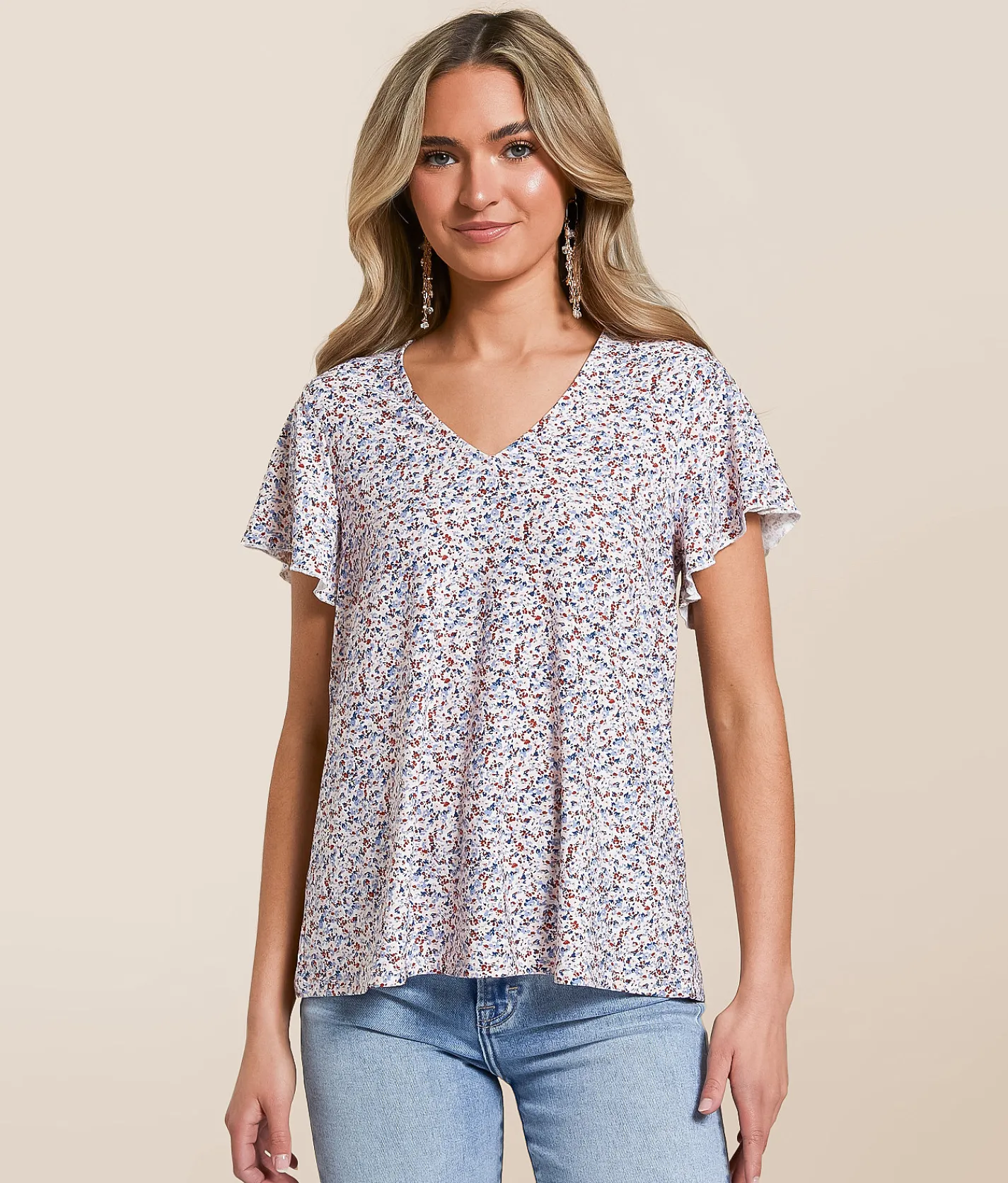 Tops | Daytrip Ditsy Floral Print Top Multi
