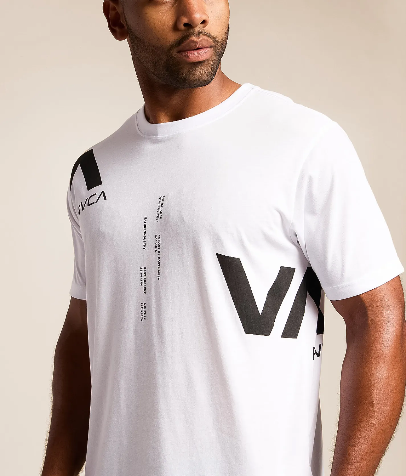 Tops|Graphic T-Shirts | RVCA Divided Sport T-Shirt White