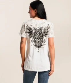 Tops | Affliction Divine Sorrow T-Shirt White