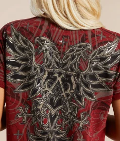 Tops | Affliction Divine Sorrow T-Shirt Syrah Lava Wash