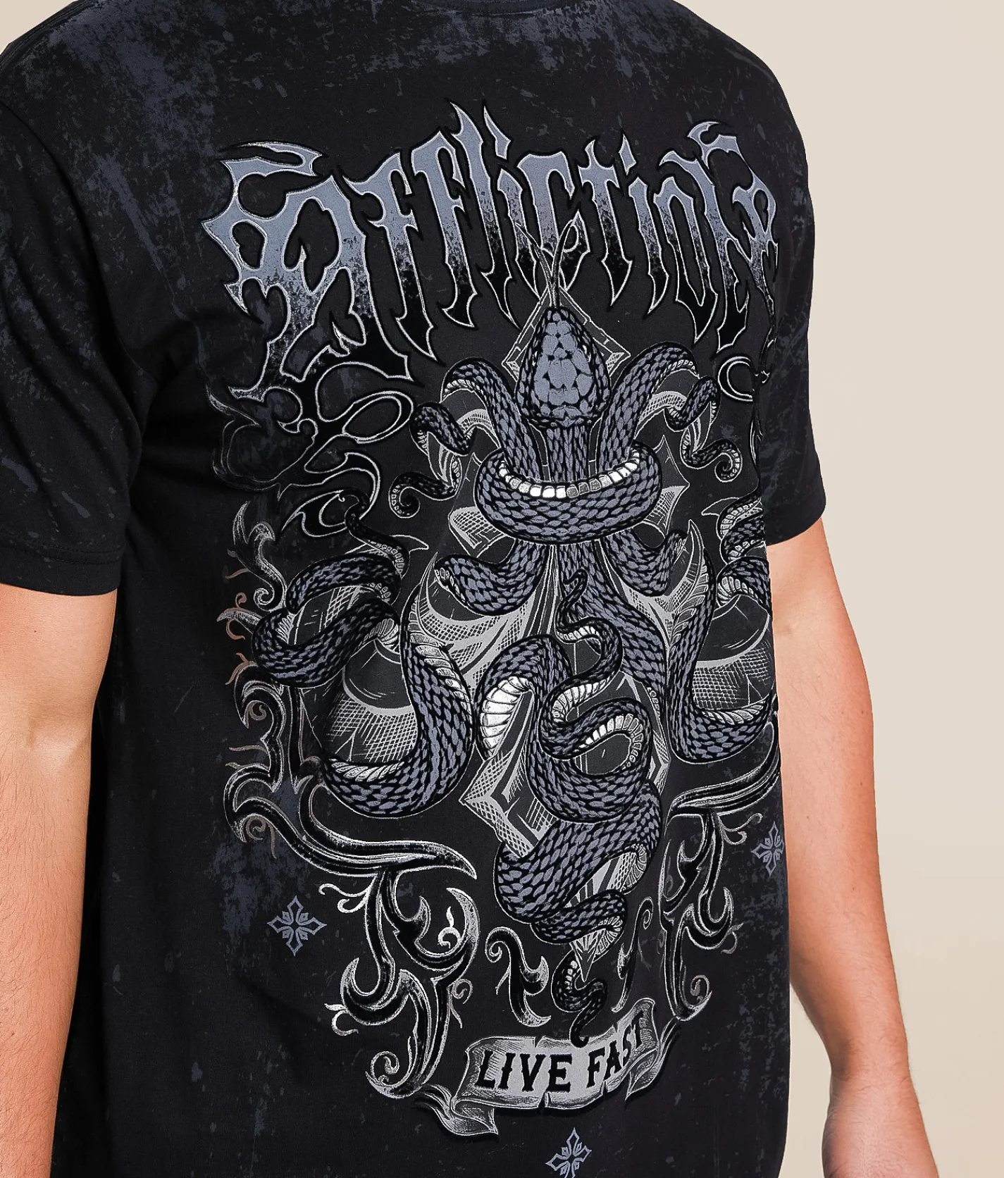 Tops|Graphic T-Shirts | Affliction Divine Wrath T-Shirt Black