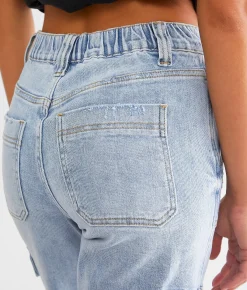 VERVET by Flying Monkey Dixie High Rise Cargo Stretch Jean Creative New