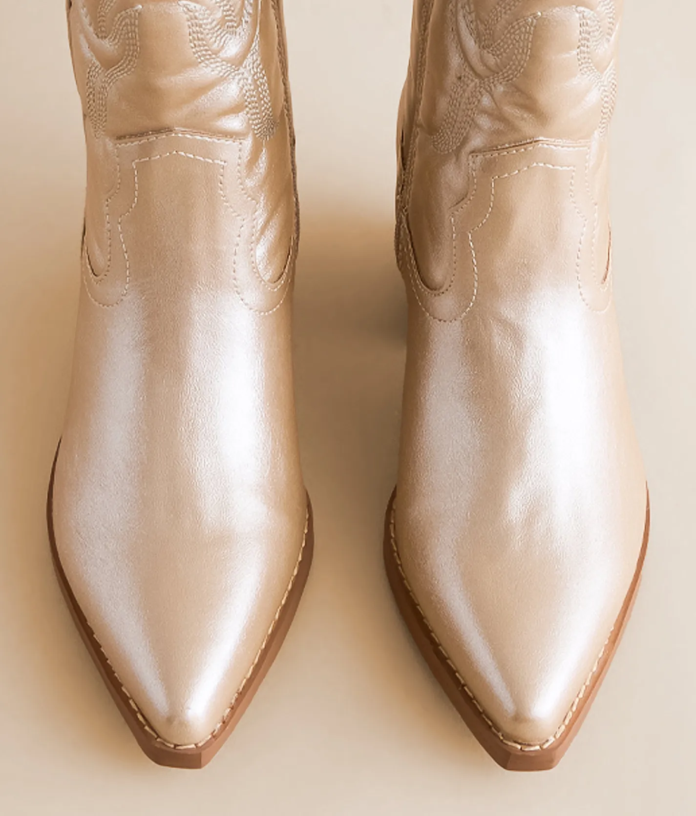 Shoes | Coconuts Dixie Metallic Western Boot Platino