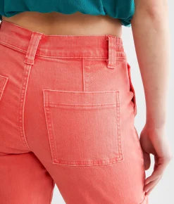 VERVET by Flying Monkey Dixie Stretch Cargo Utility Pant Hibiscus Sale