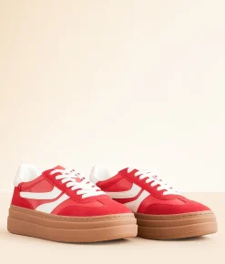 Steve Madden Dodge Sneaker Red Clearance