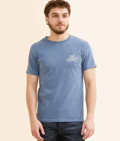 Graphic T-Shirts | Tail Chasers Club Dog Days T-Shirt Blue Jean Pigment Dye