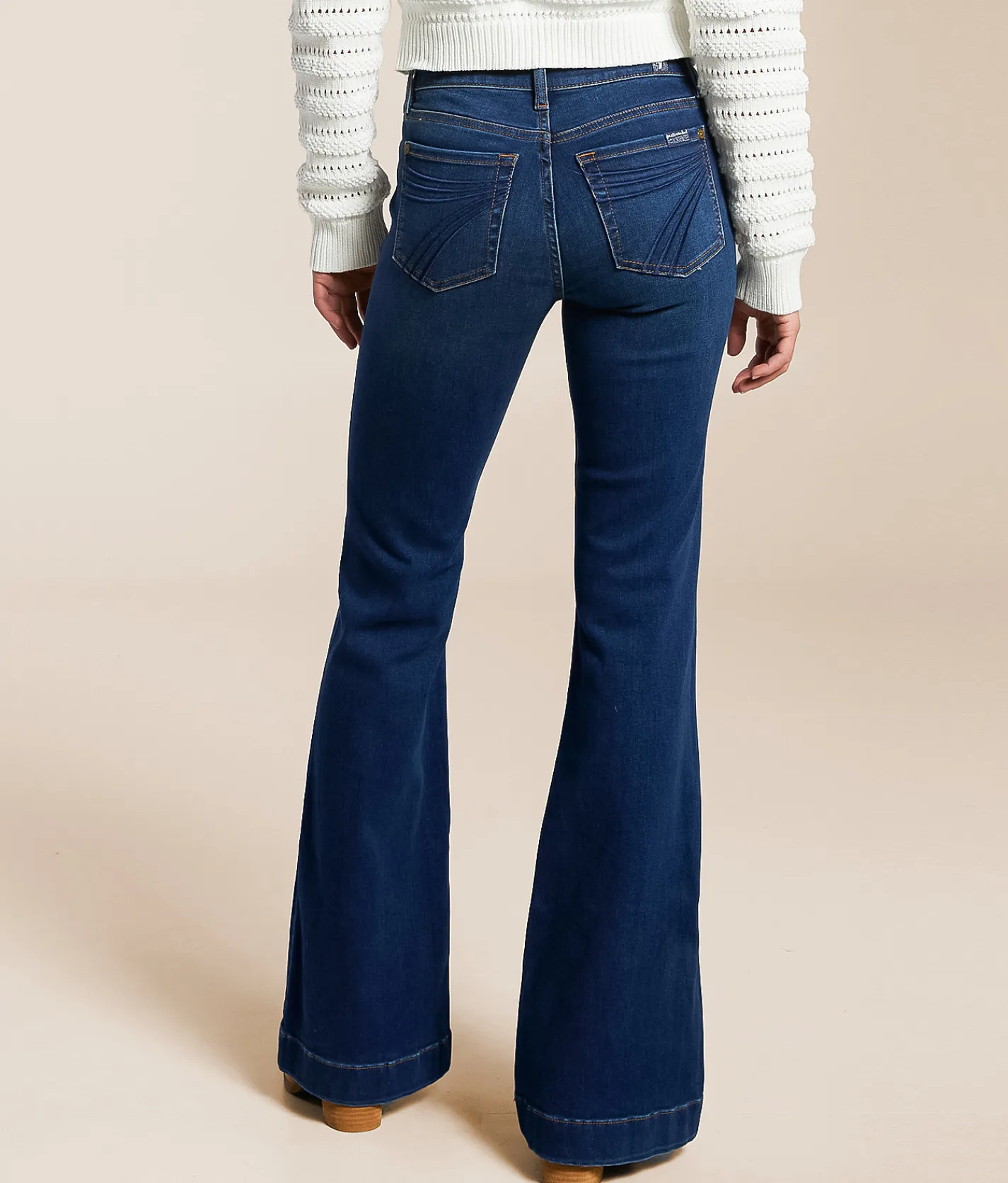 7 For All Mankind Dojo Flare Trouser Stretch Jean Moreno Sale