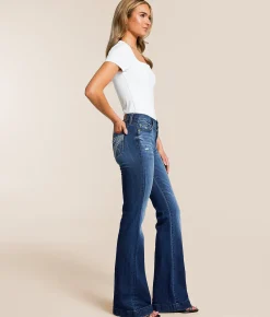 7 For All Mankind Dojo Original Trouser Jean Lake Blue Discount
