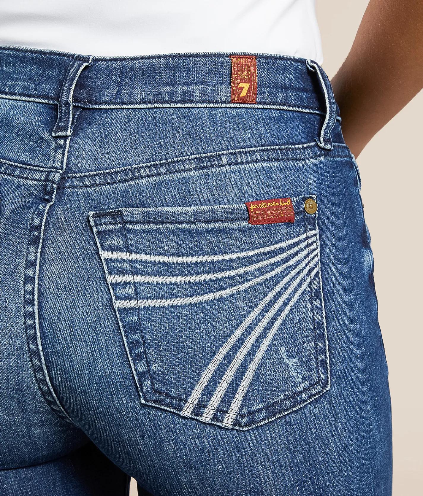 7 For All Mankind Dojo Original Trouser Jean Lake Blue Discount