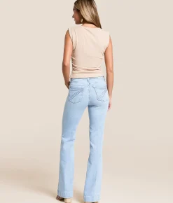 7 For All Mankind Dojo Tailorless Trouser Stretch Jean Olina Hot
