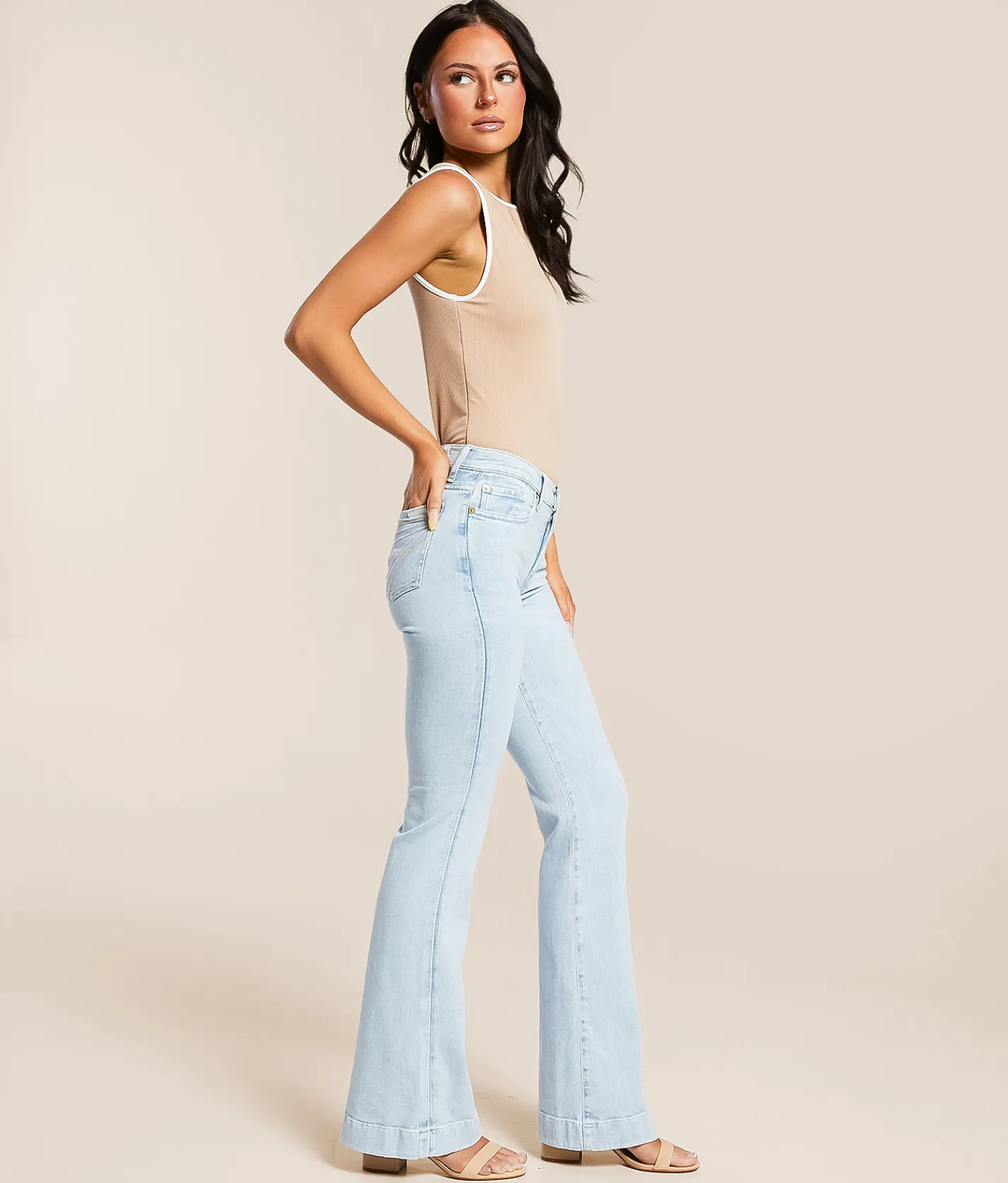 7 For All Mankind Dojo Tailorless Trouser Stretch Jean Malibu Sky Best