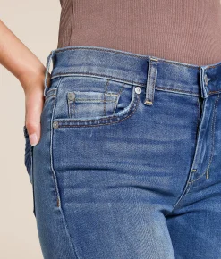 7 For All Mankind Dojo Tailorless Trouser Stretch Jean Distress Authentic Light Clearance