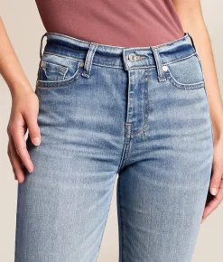 7 For All Mankind Dojo Trouser Stretch Jean Faded Echo New