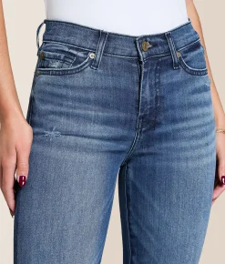 7 For All Mankind Dojo Trouser Stretch Jean Lake Blue Discount