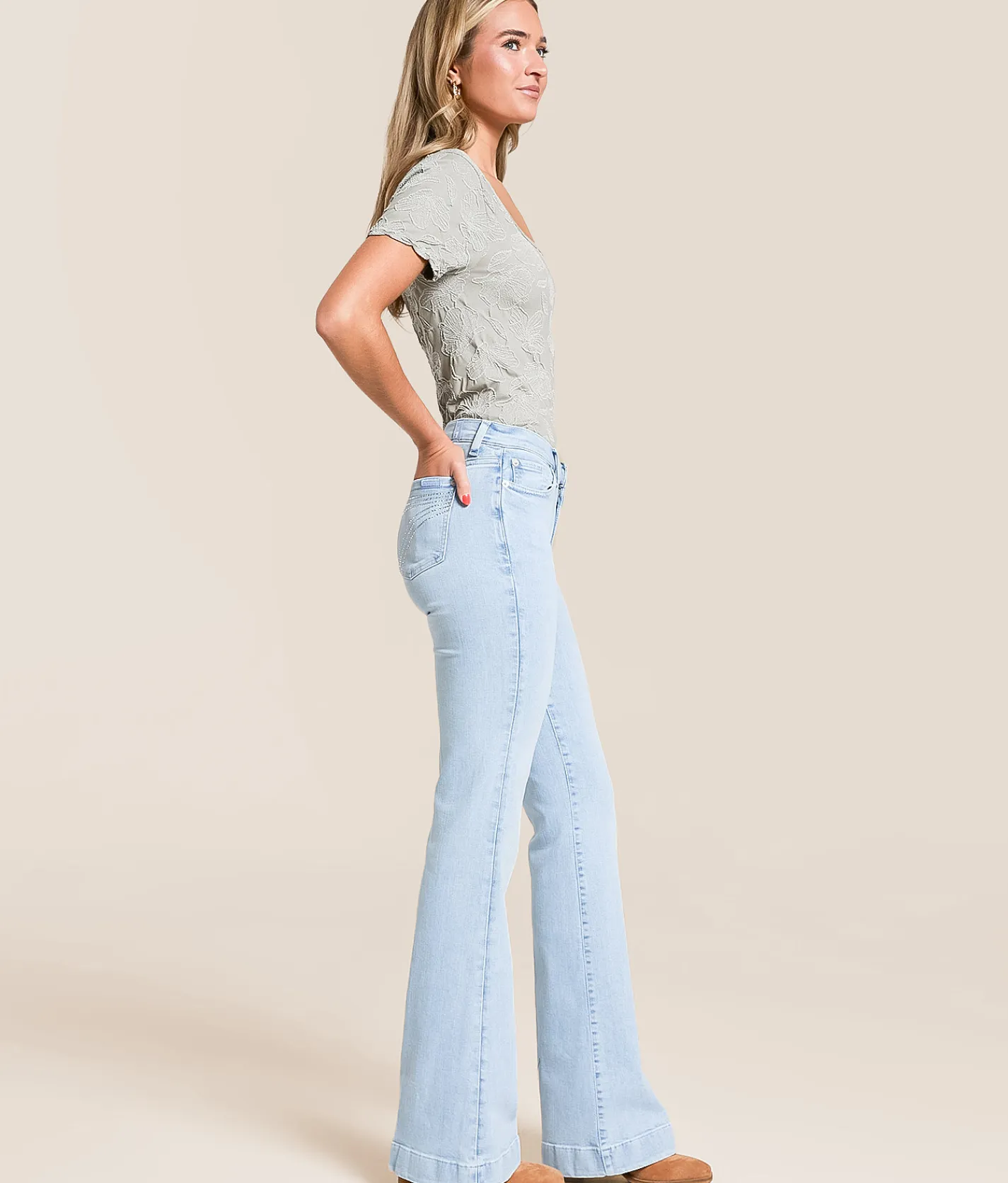 7 For All Mankind Dojo Trouser Stretch Jean Olina Hot