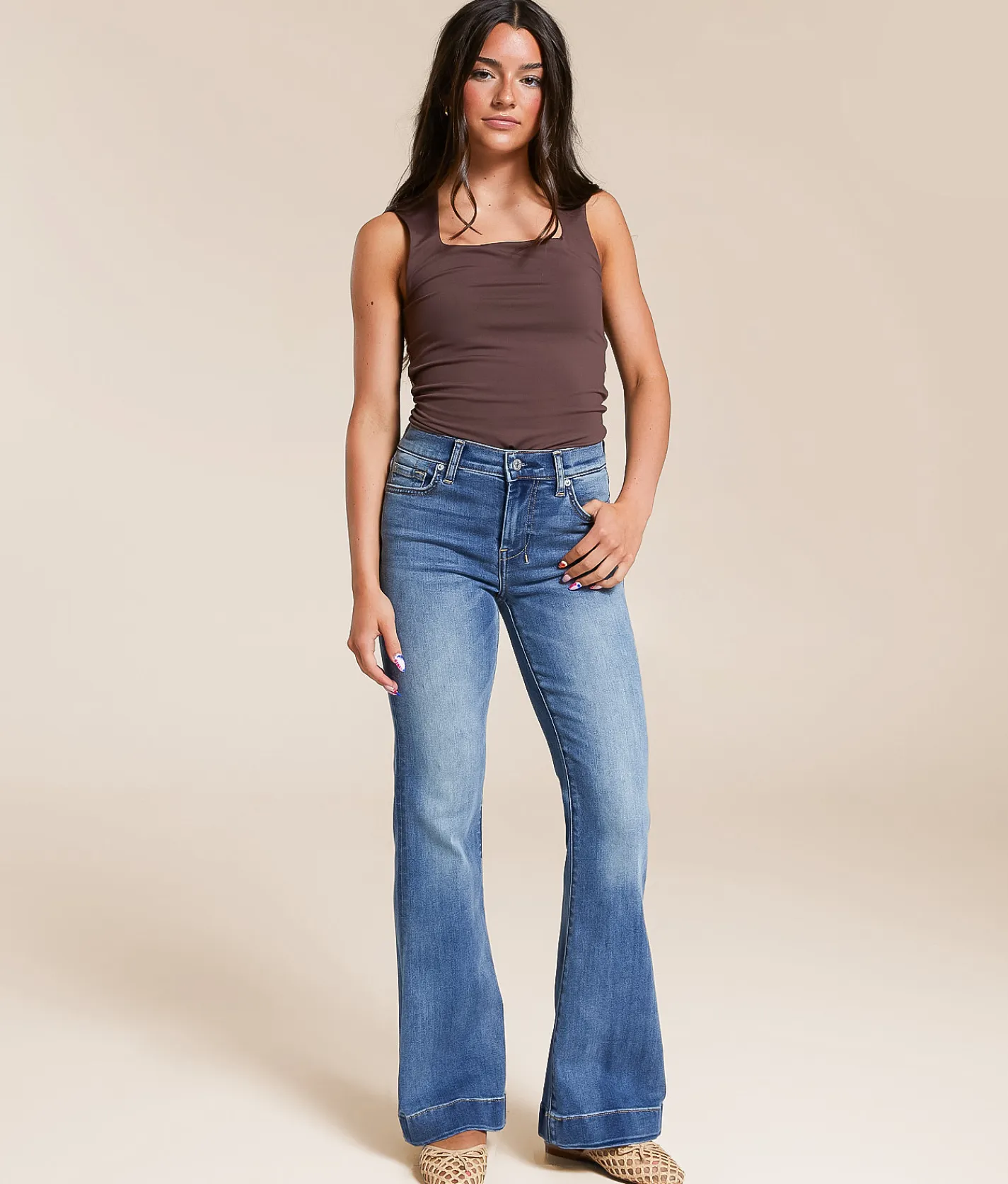 7 For All Mankind Dojo Trouser Stretch Jean Driftwood