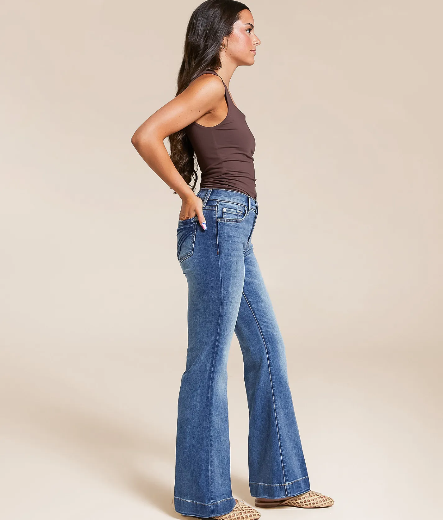 7 For All Mankind Dojo Trouser Stretch Jean Driftwood