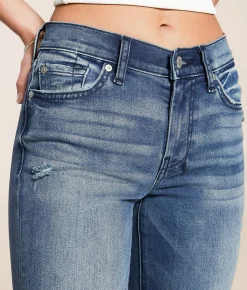 7 For All Mankind Dojo Trouser Stretch Jean Lake Blue Hot