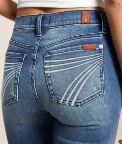 7 For All Mankind Dojo Trouser Stretch Jean Lake Blue Hot