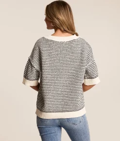 Blu Pepper Dolman Sweater Oatmeal Multi Clearance
