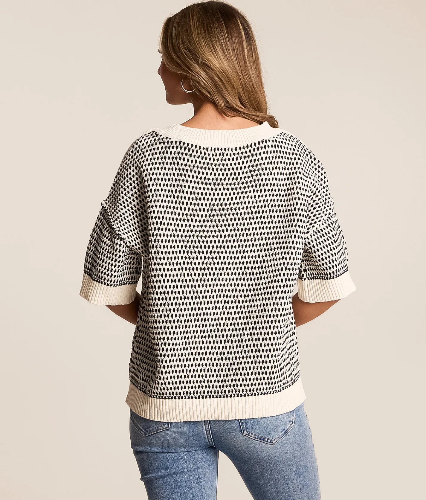 Blu Pepper Dolman Sweater Oatmeal Multi Clearance